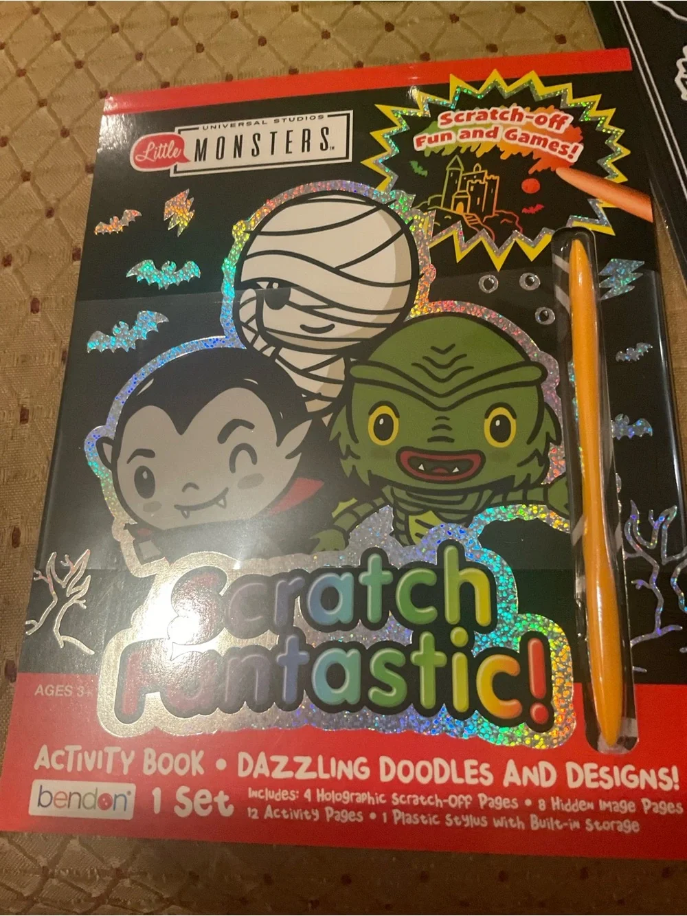 Little Monsters Velvet Art Kids Activity Books McDonalds Halloween Bucket Bundle